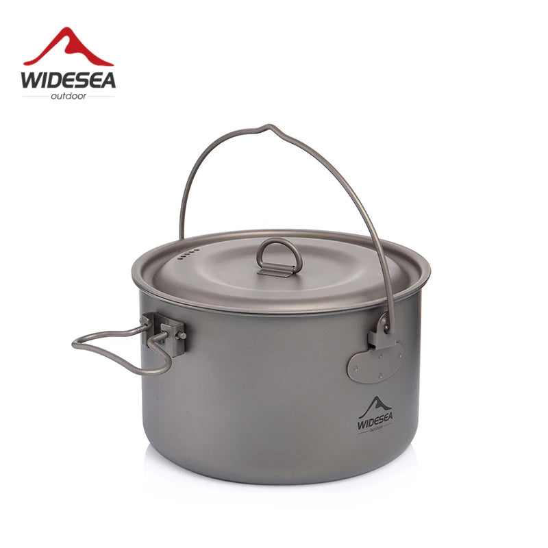 Widesea Camping Tableware Titanium Cookware set