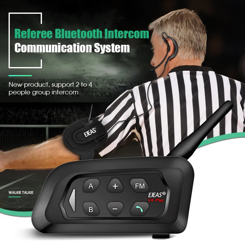 EJEAS V4C PLUS + V6C PROx2 Football Referee Intercom Headset