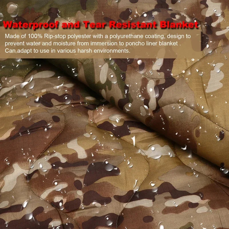 Tactical Army Poncho Liner Camouflage Water Repellent