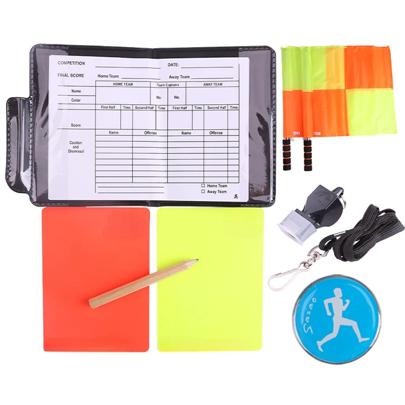 Football Referee Card Set with Patrol Flag & Accessories