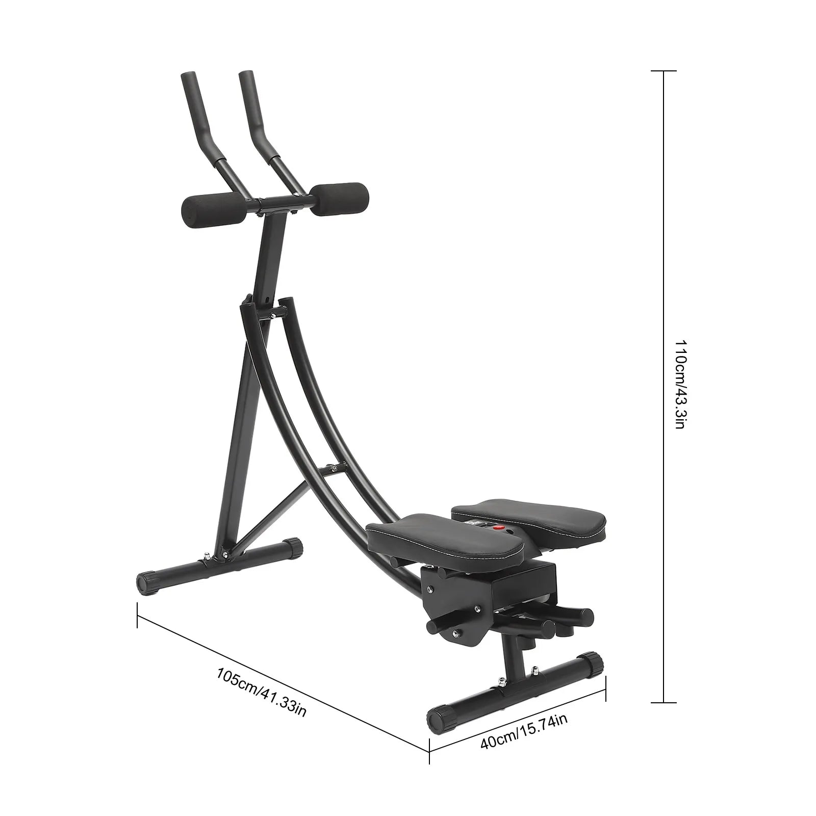 Foldable Ab Machine, 3-Gear Core Abdominal Trainer