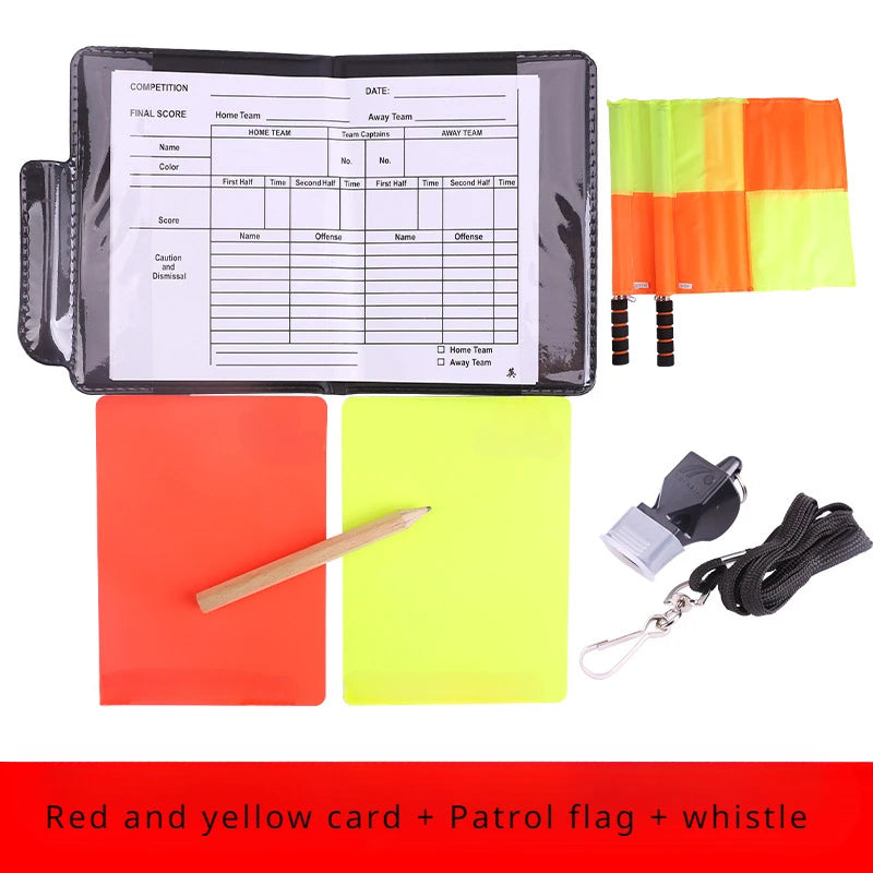 Football Referee Card Set with Patrol Flag & Accessories