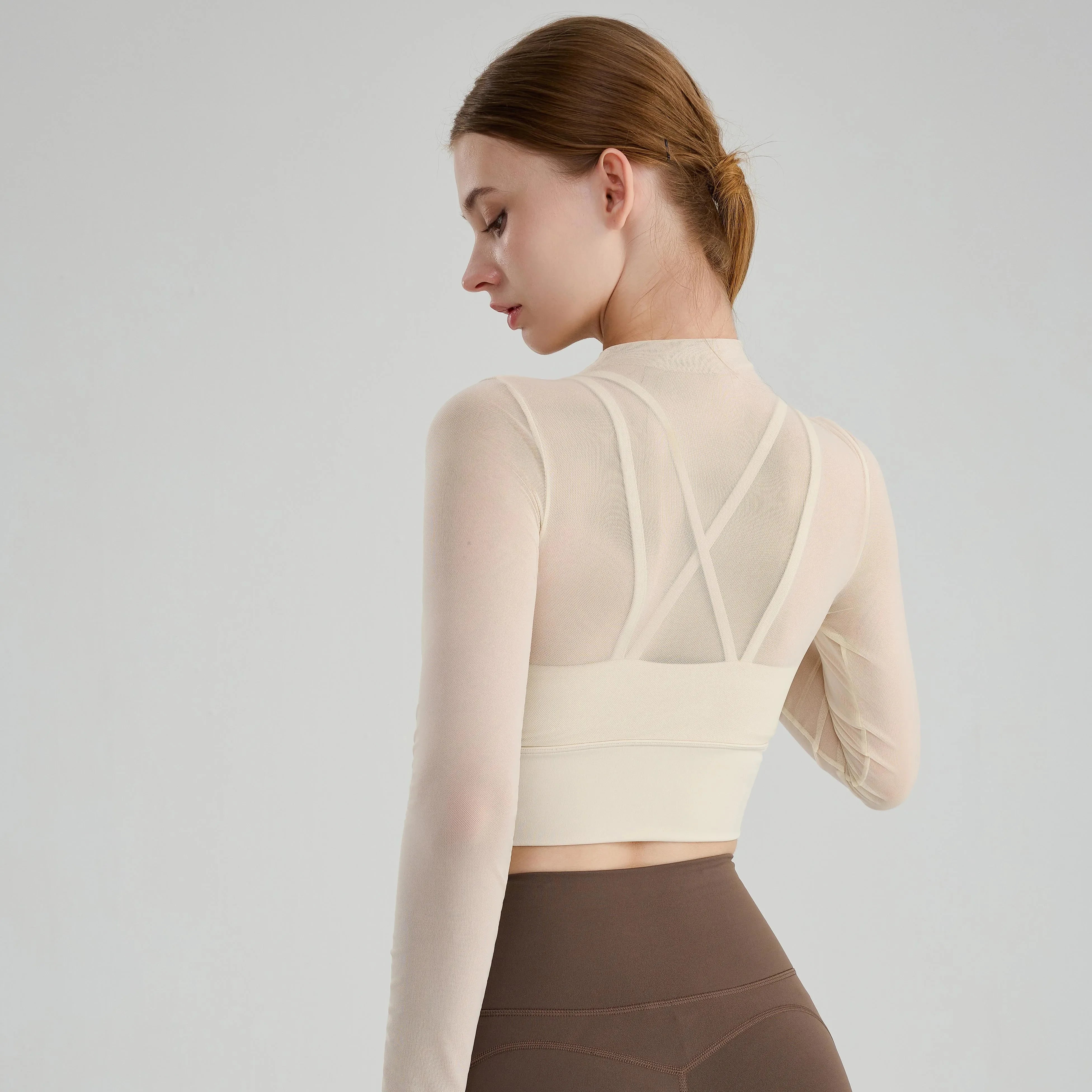 Breathable Yoga Top Mesh Patches