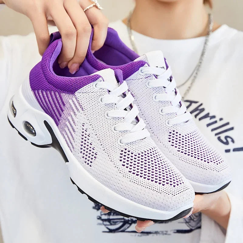 Breathable Summer Light Mesh Air Cushion Women's Sneakers