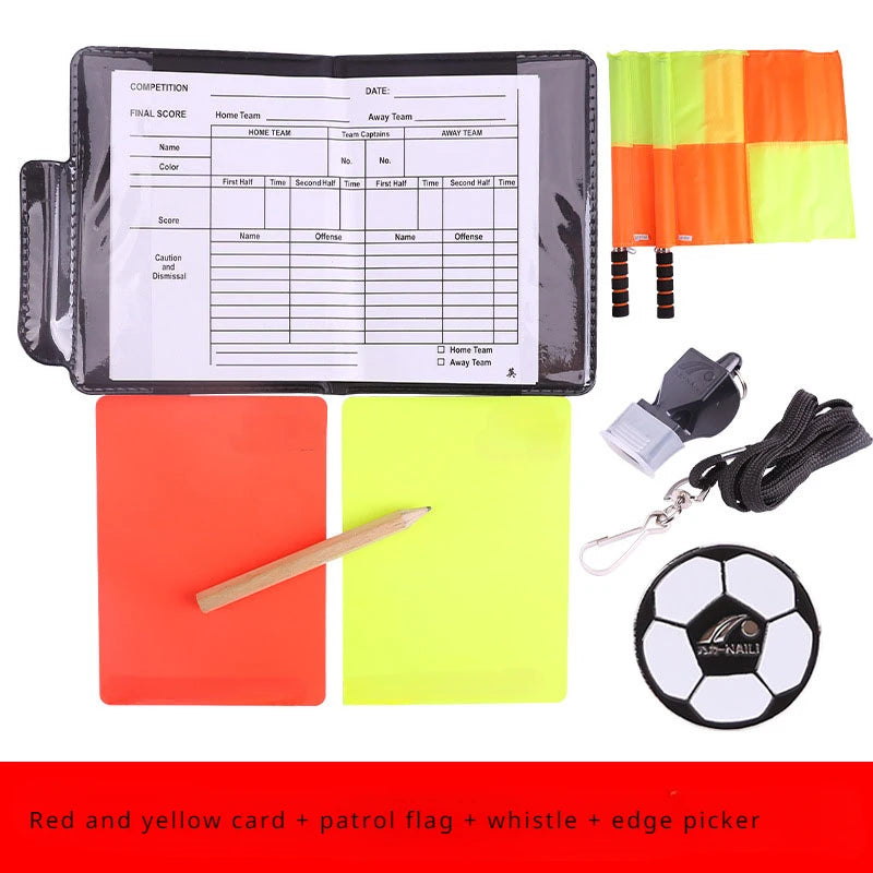 Football Referee Card Set with Patrol Flag & Accessories