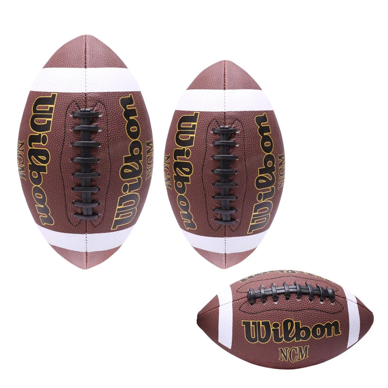 High-Quality PU Leather Rugby/American Football Ball