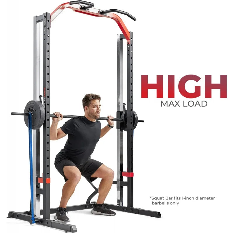 Sunny Health & Fitness Premium Squat Smith Machine Power Rack