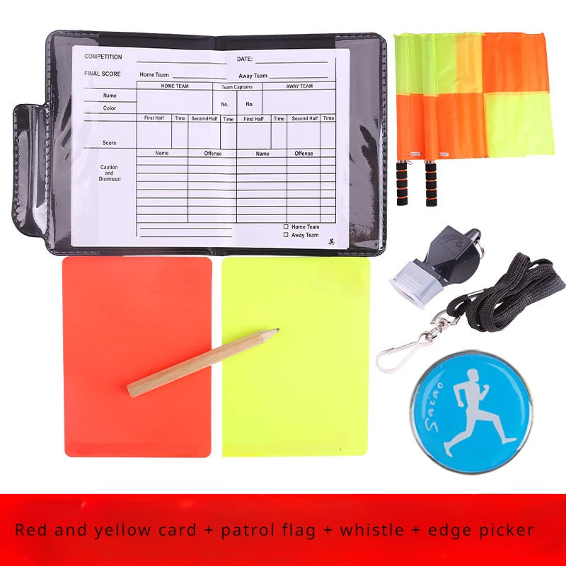 Football Referee Card Set with Patrol Flag & Accessories