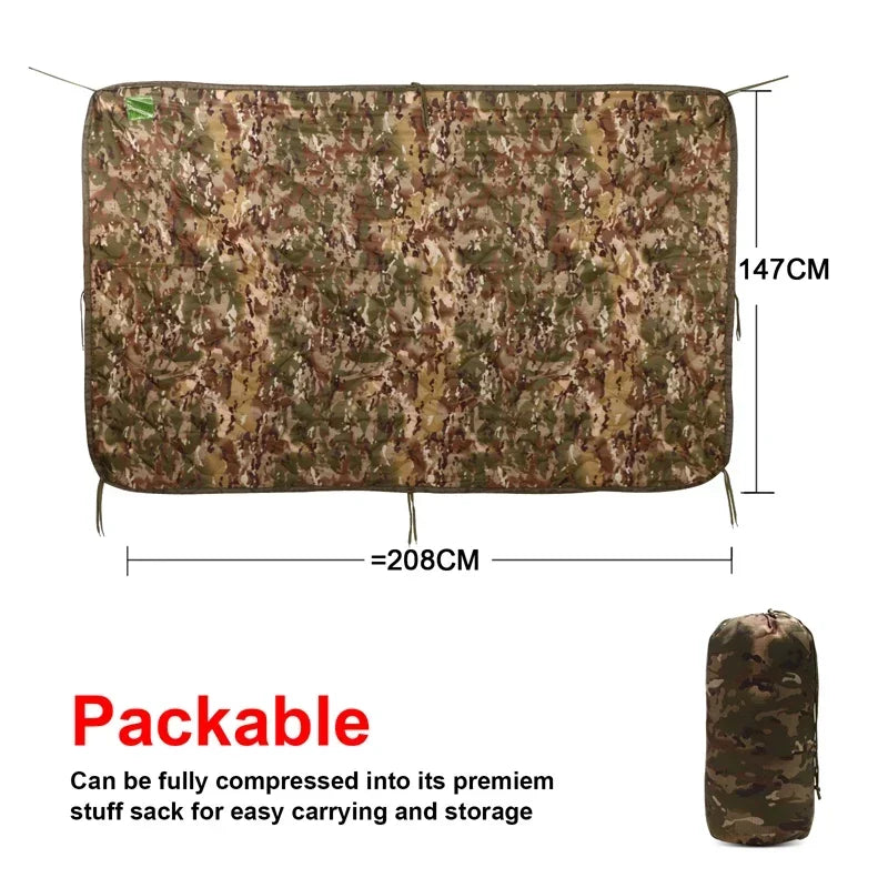 Tactical Army Poncho Liner Camouflage Water Repellent