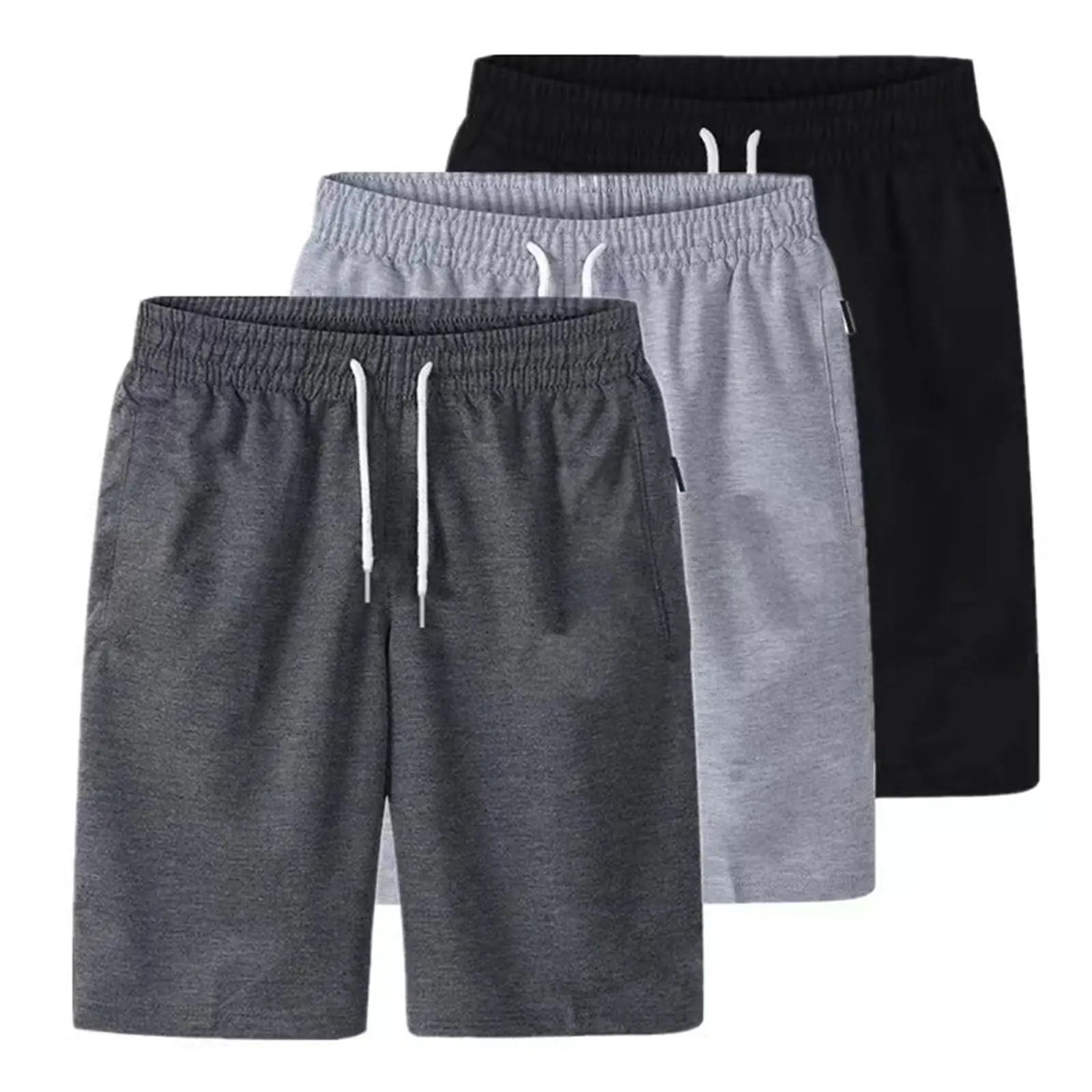 Men’s Sports Drawstring Beach Shorts with Zip Pockets