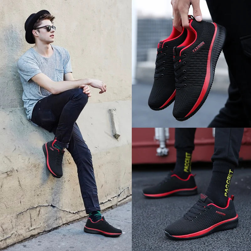 Men's Breathable Knit Running & Walking Shoes