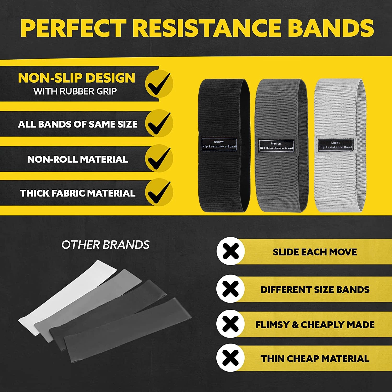 Fabric Resistance Hip Booty Bands