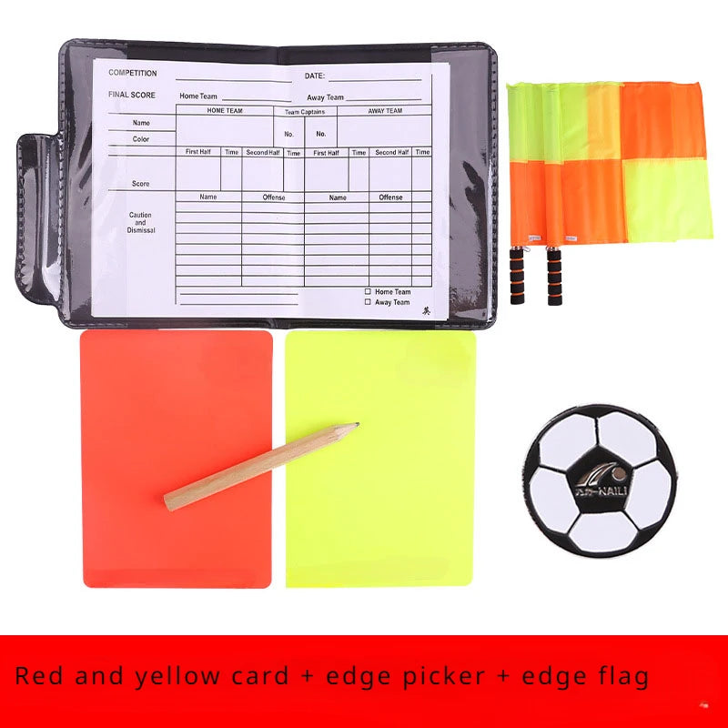 Football Referee Card Set with Patrol Flag & Accessories